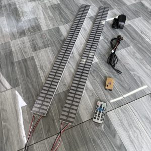 Full package layout for 2-bar 1 m music reactive LED light bar set