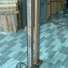 Angled view of decorative music reactive LED columns with MDF laminate body