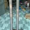 Set of 2 decorative music reactive LED columns 1.08 m front view
