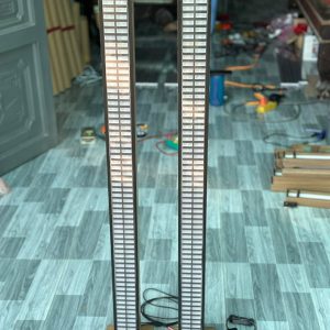 Set of 2 decorative music reactive LED columns 1.08 m front view